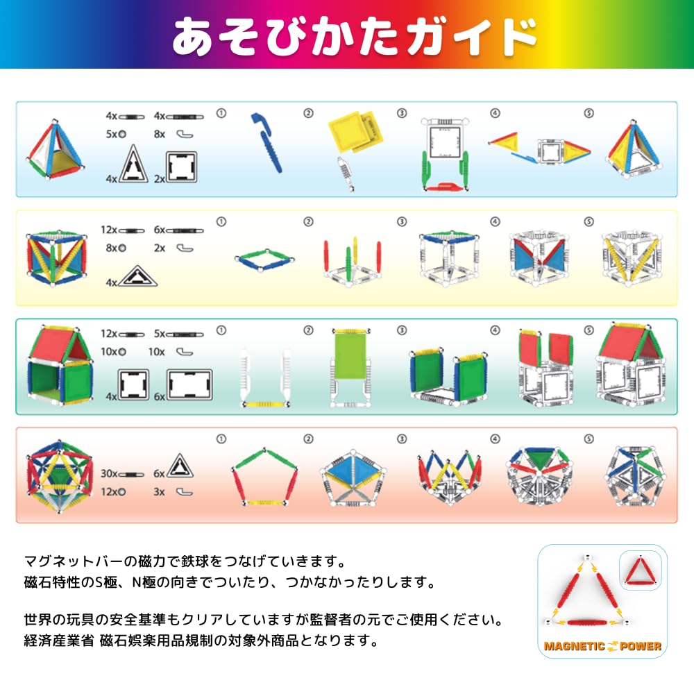 Amazon.co.jp: Supermag スーパーマグSTEAMセット210 知育玩具 誕生日